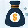 Icon representing earning money or reward