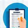 Icon representing signing up or filling a form